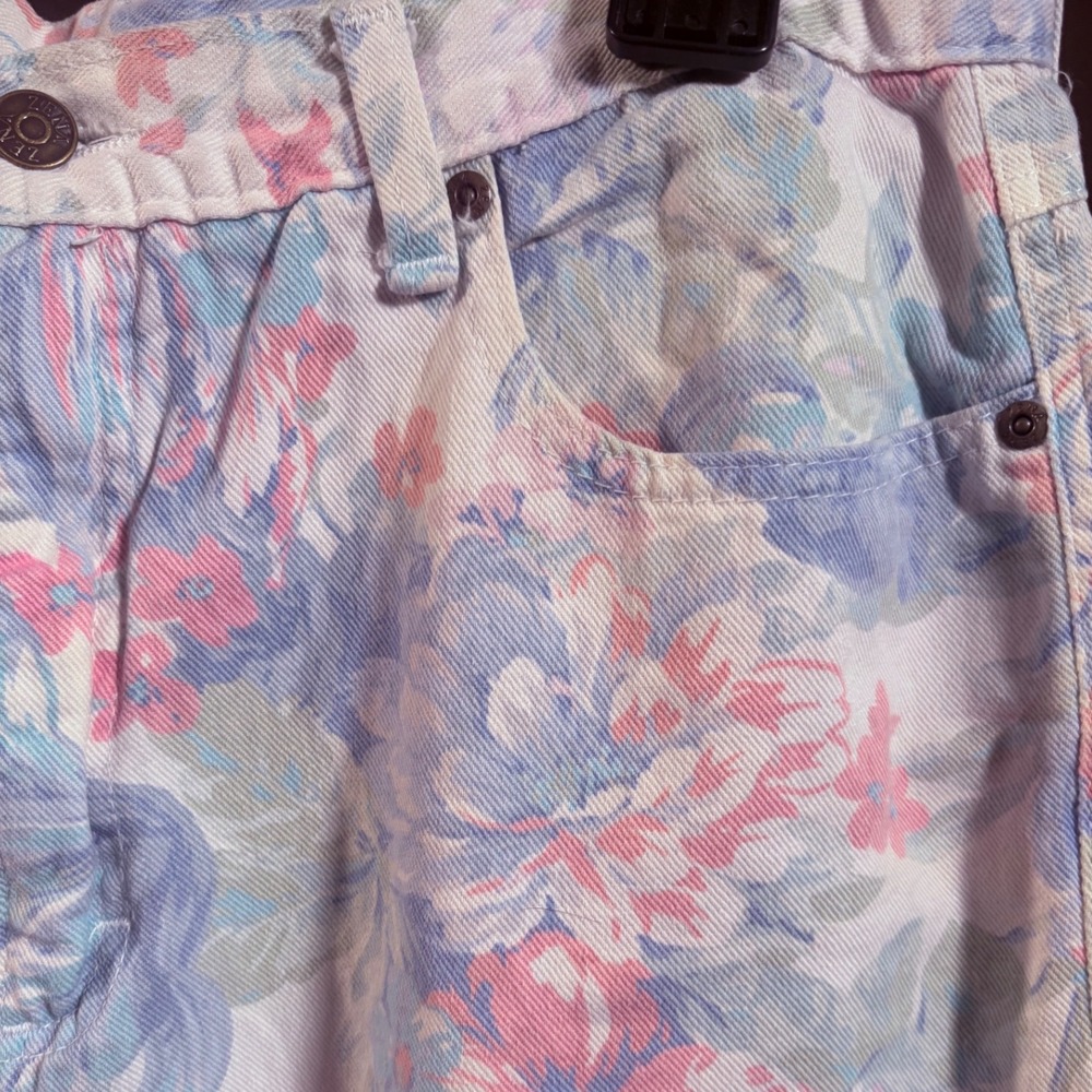 Vintage Zena Pastel Floral High Rise Mom Jeans 90s Cottagecore Size 30/31